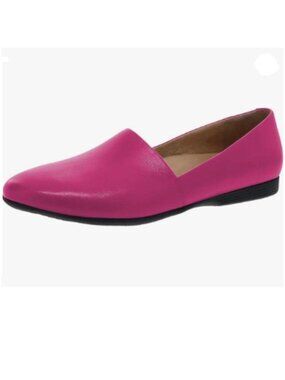 FOWT Fuchsia Closed Almond Toe Pumps Solid Color Loafer Flats Slip On Cozy Shoes